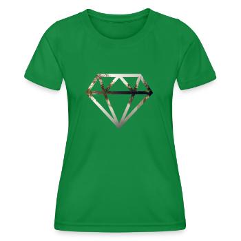 diamant - T-shirt sport Femme - vert - Devant - AI Model Female 172 dark (172cm)