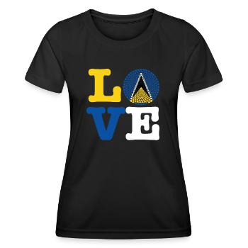 ST LUCIA HEART - Women's Functional T-Shirt - black - Front - AI Model Female 172 light (172cm)