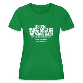 Ingenieur - Frauen Funktions-T-Shirt - Kelly Green - Vorne - AI Model Female 172 dark (172cm)