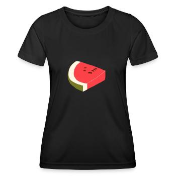 Melone - Frauen Funktions-T-Shirt - Schwarz - Vorne - AI Model Female 172 light (172cm)