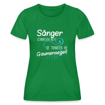 Sänger schnarchen nicht - Frauen Funktions-T-Shirt - Kelly Green - Vorne - AI Model Female 172 dark (172cm)