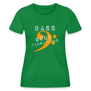 bass-good vibrations - Frauen Funktions-T-Shirt - Kelly Green - Vorne - AI Model Female 172 dark (172cm)