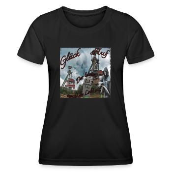 Der Letzte macht das Licht aus! Tasse - Frauen Funktions-T-Shirt - Schwarz - Vorne - AI Model Female 172 light (172cm)