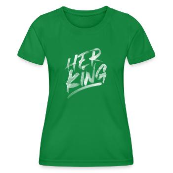 Her King Splash - White - Frauen Funktions-T-Shirt - Kelly Green - Vorne - AI Model Female 172 dark (172cm)