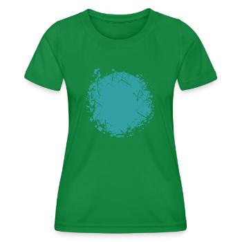 Vector background de - Frauen Funktions-T-Shirt - Kelly Green - Vorne - AI Model Female 172 dark (172cm)