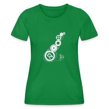 Tekno Gears - Frauen Funktions-T-Shirt - Kelly Green - Vorne - AI Model Female 172 dark (172cm)