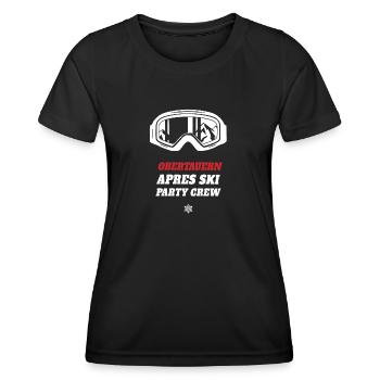 Obertauern Apres ski team - Frauen Funktions-T-Shirt - Schwarz - Vorne - AI Model Female 172 light (172cm)