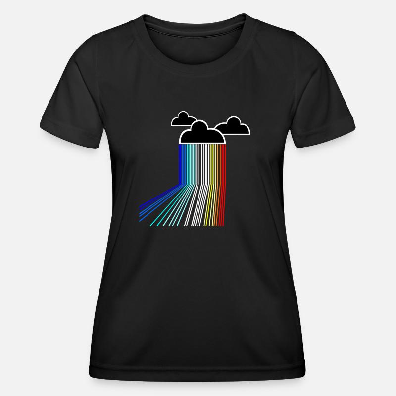 rainbow cloud - Women's Functional T-Shirt - black
