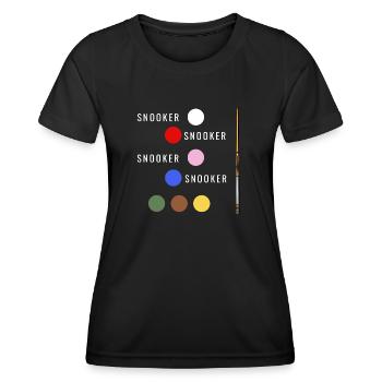 Snooker Design Billiards - Women's Functional T-Shirt - black - Front - AI Model Female 172 light (172cm)