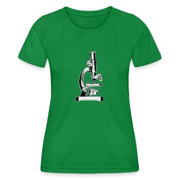 Biology Microscope - Women's Functional T-Shirt - kelly green - Front - AI Model Female 172 dark (172cm)