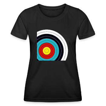 Coupe de tir à l'arc - T-shirt sport Femme - noir - Devant - AI Model Female 172 light (172cm)