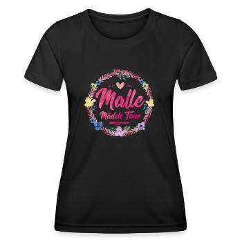 malle maedels tour - Frauen Funktions-T-Shirt - Schwarz - Vorne - AI Model Female 172 light (172cm)