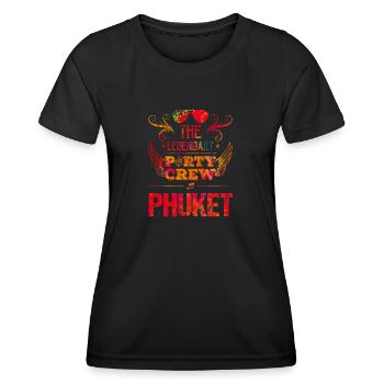 phuket party crew - Frauen Funktions-T-Shirt - Schwarz - Vorne - AI Model Female 172 light (172cm)
