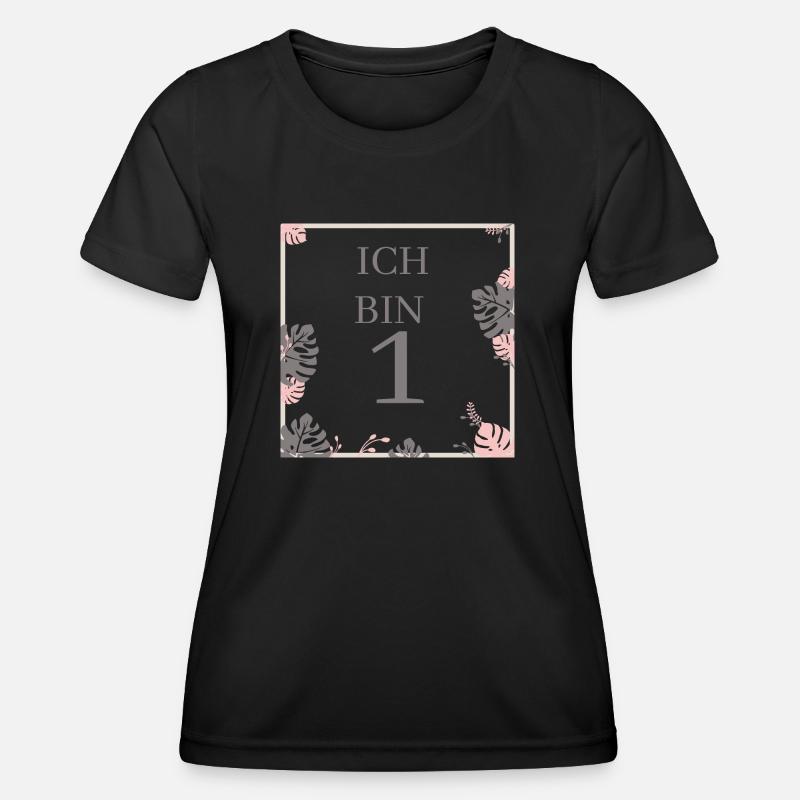 ich bin 1 - Frauen Funktions-T-Shirt - Schwarz