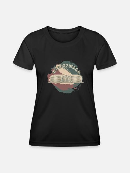 Greifswald Universität - Frauen Funktions-T-Shirt - Schwarz
