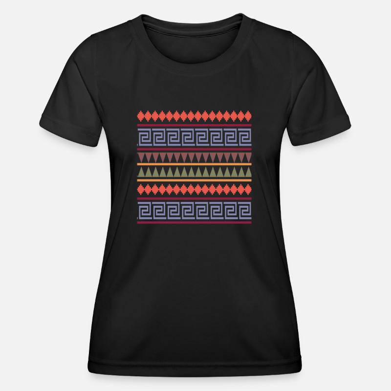 Indians pattern - Women's Functional T-Shirt - black