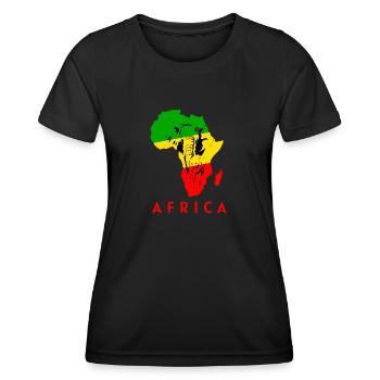 Carte Afrique Elephant Lover cadeau Afrique du Sud - T-shirt sport Femme - noir - Devant - AI Model Female 172 light (172cm)