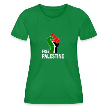 Palestine libre - T-shirt sport Femme - vert - Devant - AI Model Female 172 dark (172cm)