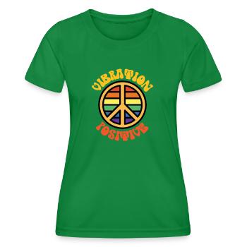 Positive vibration. - Women's Functional T-Shirt - kelly green - Front - AI Model Female 172 dark (172cm)