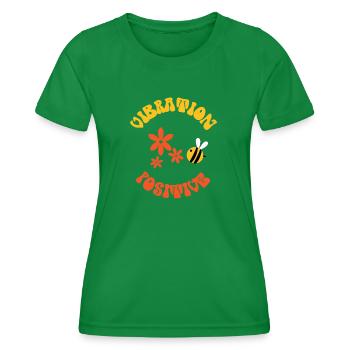 Positive vibration. - Women's Functional T-Shirt - kelly green - Front - AI Model Female 172 dark (172cm)
