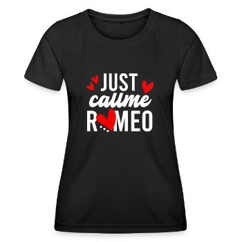Nur Callme Romeo - Frauen Funktions-T-Shirt - Schwarz - Vorne - AI Model Female 172 light (172cm)