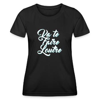 Va te faire Loutre The Good Place fr - T-shirt sport Femme - noir - Devant - AI Model Female 172 light (172cm)
