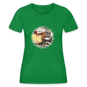 Voiture - T-shirt sport Femme - vert - Devant - AI Model Female 172 dark (172cm)