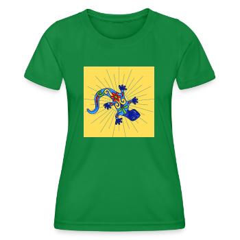 lights of the lizard - Women's Functional T-Shirt - kelly green - Front - AI Model Female 172 dark (172cm)