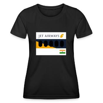 Jet Airways Mumbai - Frauen Funktions-T-Shirt - Schwarz - Vorne - AI Model Female 172 light (172cm)