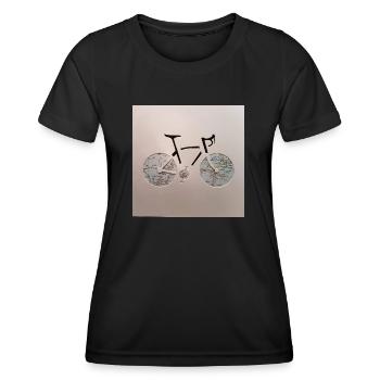 Cyclisme À Londres Bike Artwork - T-shirt sport Femme - noir - Devant - AI Model Female 172 light (172cm)