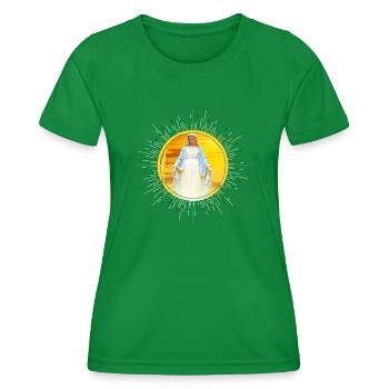 Mary Madonna - Women's Functional T-Shirt - kelly green - Front - AI Model Female 172 dark (172cm)