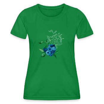 Blaubeere - Frauen Funktions-T-Shirt - Kelly Green - Vorne - AI Model Female 172 dark (172cm)
