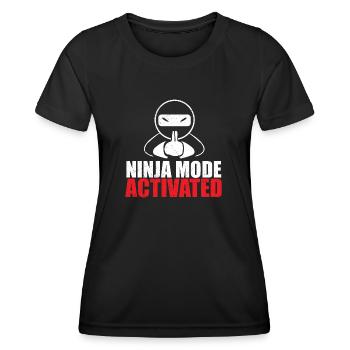 h 1Ninja Mode Ninja Star Lustige Ninja-Geschenkide - Frauen Funktions-T-Shirt - Schwarz - Vorne - AI Model Female 172 light (172cm)