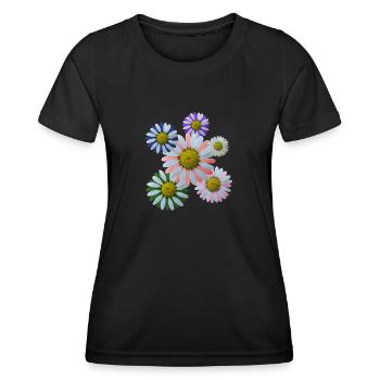 Flower, flower tendril, flowers, floral, flower, floral - Women's Functional T-Shirt - black - Front - AI Model Female 172 light (172cm)