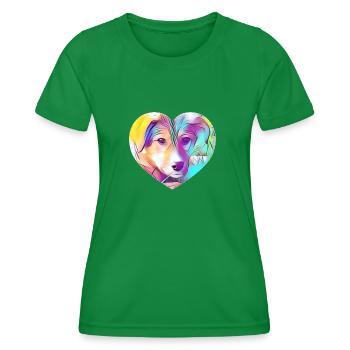 Hund - Frauen Funktions-T-Shirt - Kelly Green - Vorne - AI Model Female 172 dark (172cm)