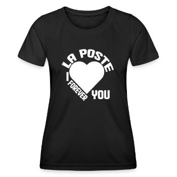 la poste je t'aime pour toujours - T-shirt sport Femme - noir - Devant - AI Model Female 172 light (172cm)
