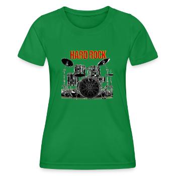 Hard Rock Drum Set Symboles de sorcière - T-shirt sport Femme - vert - Devant - AI Model Female 172 dark (172cm)