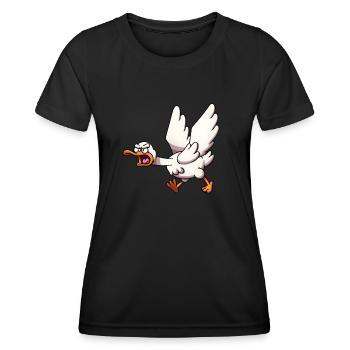 Attacking Goose - Women's Functional T-Shirt - black - Front - AI Model Female 172 light (172cm)