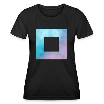 Space Viereck Cut - Frauen Funktions-T-Shirt - Schwarz - Vorne - AI Model Female 172 light (172cm)