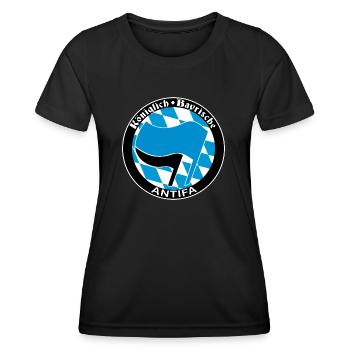 Königliche Bayrische Antifa - Frauen Funktions-T-Shirt - Schwarz - Vorne - AI Model Female 172 light (172cm)