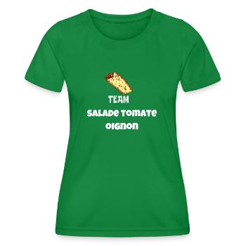 "TEAM SALADE TOMATE OIGNON- TEE SHIRT - T-shirt sport Femme - vert - Devant - AI Model Female 172 dark (172cm)