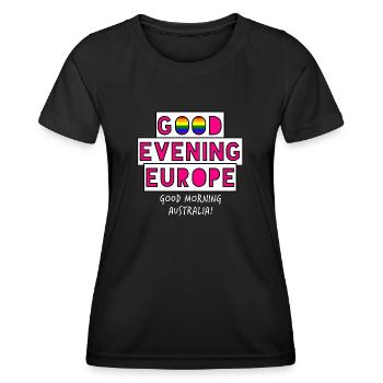 Guten Abend Europa - Frauen Funktions-T-Shirt - Schwarz - Vorne - AI Model Female 172 light (172cm)
