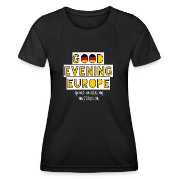 Eurovision Song Contest Deutschland - Frauen Funktions-T-Shirt - Schwarz - Vorne - AI Model Female 172 light (172cm)
