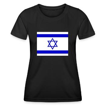 Israelische Flagge - Frauen Funktions-T-Shirt - Schwarz - Vorne - AI Model Female 172 light (172cm)