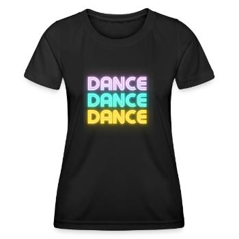 Danse Danse funky Danse colorée Ballet Aérobie Hanche - T-shirt sport Femme - noir - Devant - AI Model Female 172 light (172cm)