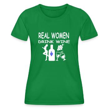 Wein - Frauen Funktions-T-Shirt - Kelly Green - Vorne - AI Model Female 172 dark (172cm)
