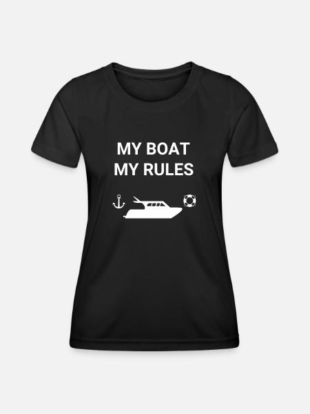 Boot - Frauen Funktions-T-Shirt - Schwarz