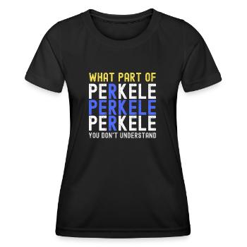 Welchen Teil des Teufels bekommst du nicht? - Frauen Funktions-T-Shirt - Schwarz - Vorne - AI Model Female 172 light (172cm)