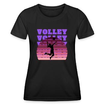 VOLLEY VOLLEY VIOLET JOUEUSE SMASH - T-shirt sport Femme - noir - Devant - AI Model Female 172 light (172cm)