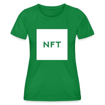 NFT - Non Fungible Token - Women's Functional T-Shirt - kelly green - Front - AI Model Female 172 dark (172cm)